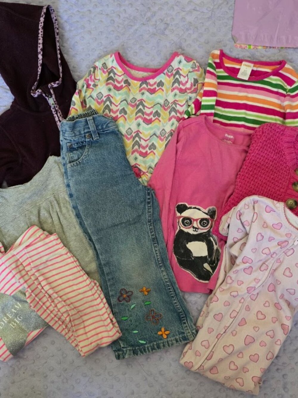 Girls Size 4T Clothing Bundle Old Navy Cardigan Jeans Hoodie Pajamas 11 Pieces